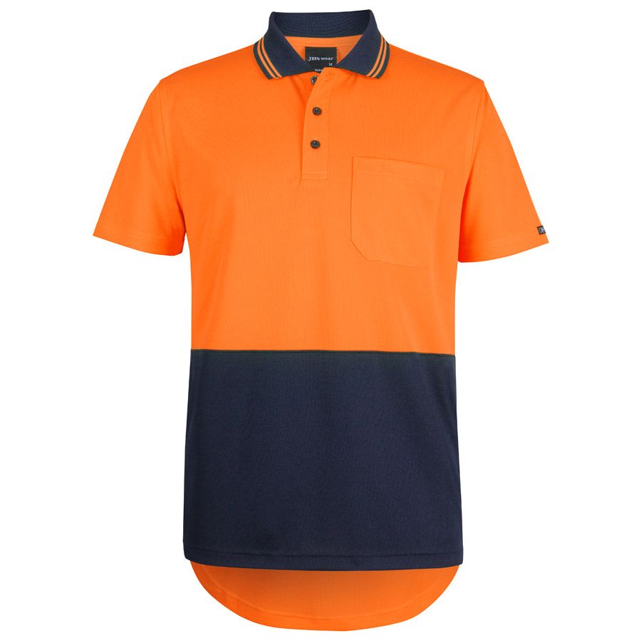 JB's Hi Vis S/S Drop Tail Polo (6HDS) - Ace Workwear