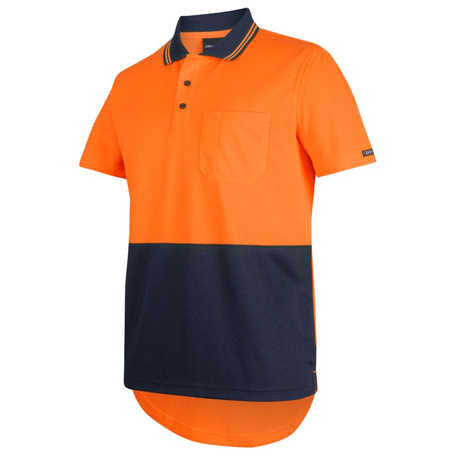 JB's Hi Vis S/S Drop Tail Polo (6HDS) - Ace Workwear