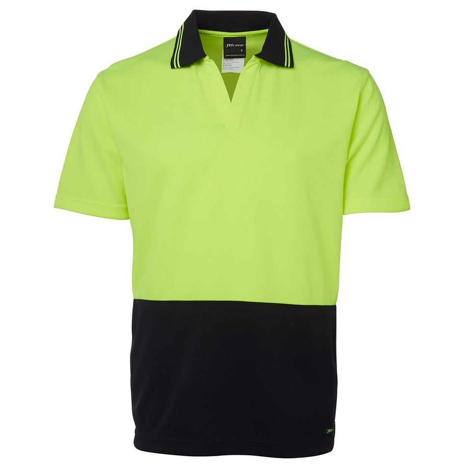 JB's Hi Vis Short Sleeve Non Button Polo (6HNB) - Ace Workwear