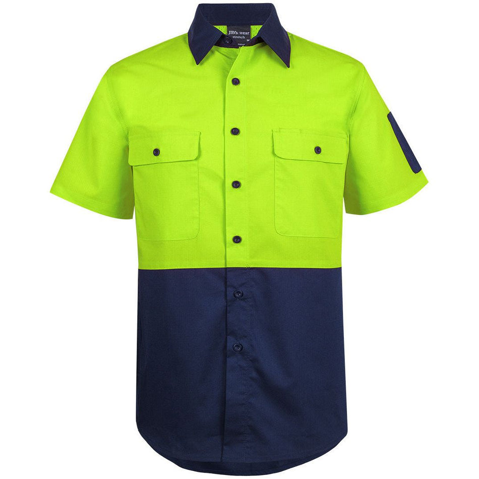 JB's Wear Hi Vis Class F Ripstop S/S Work Shirt (6HRFS)
