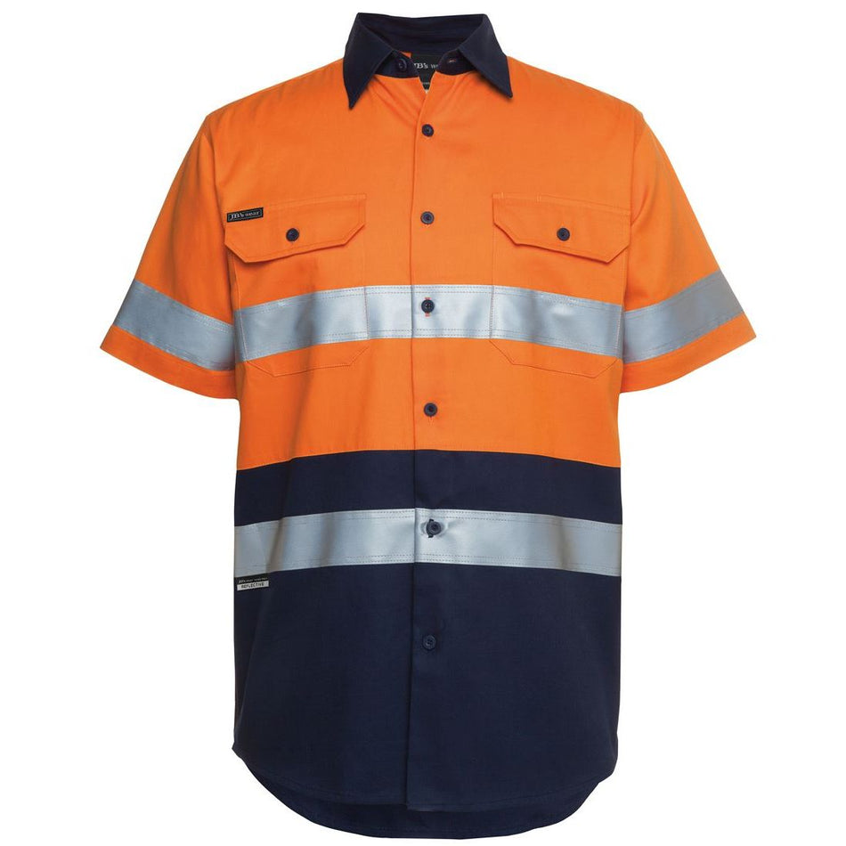 JB's Hi Vis Short Sleeve Day & Night 190GSM Work Shirt (6HSS) - Ace Workwear