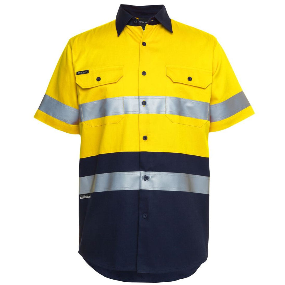 JB's Hi Vis Short Sleeve Day & Night 190GSM Work Shirt (6HSS) - Ace Workwear