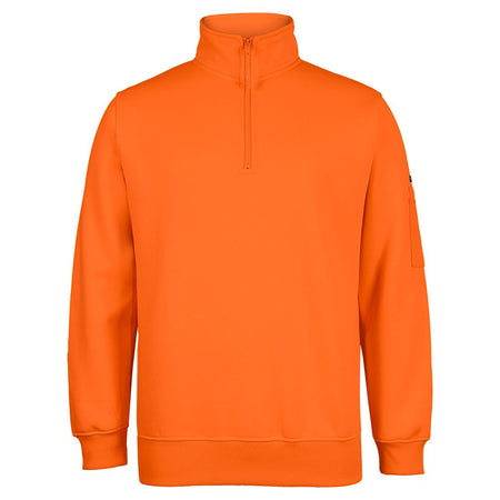 JB's Hi Vis Half (1/2) Zip Fleecy Sweat (6HVFH) - Ace Workwear