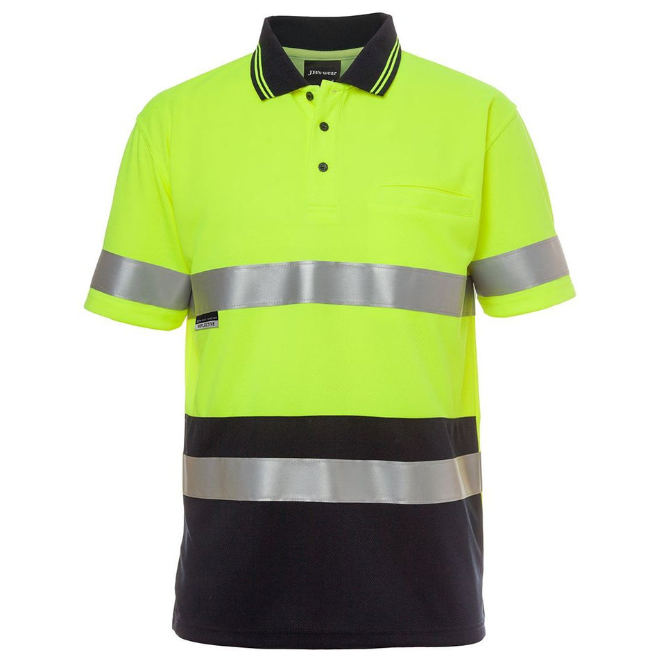 JB's Hi Vis Short Sleeve Day & Night Traditional Polo (6HVST) - Ace Workwear