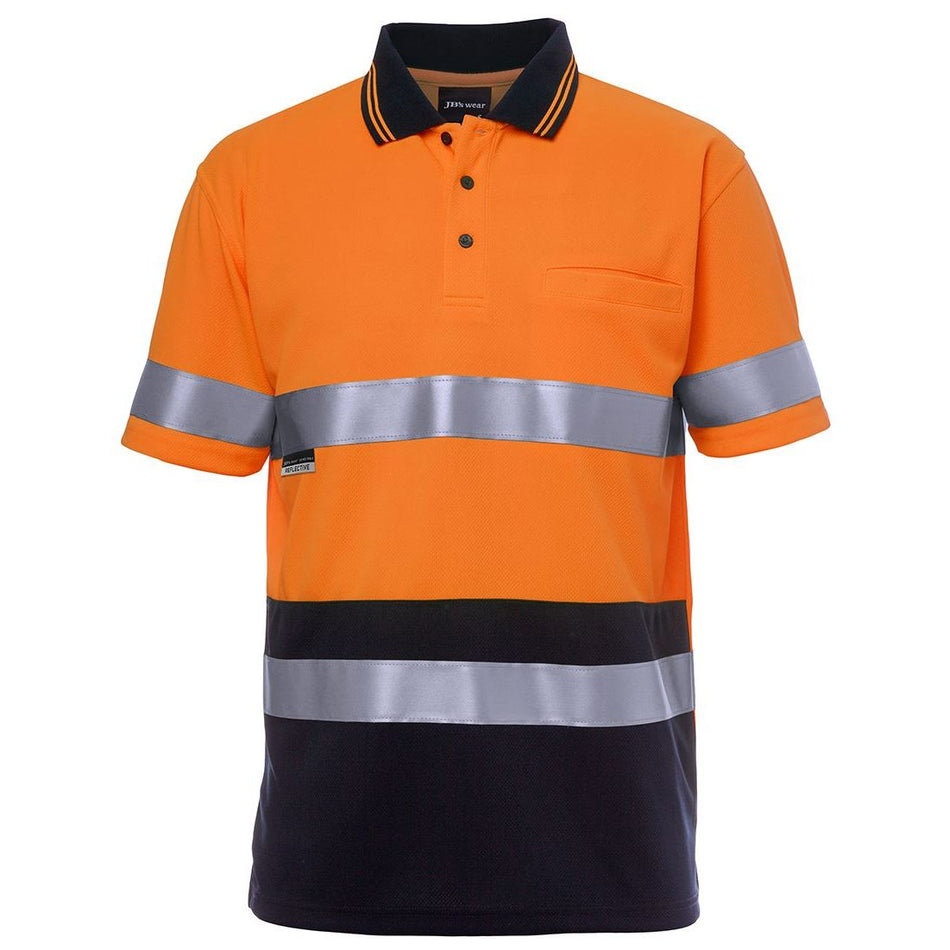 JB's Hi Vis Short Sleeve Day & Night Traditional Polo (6HVST) - Ace Workwear