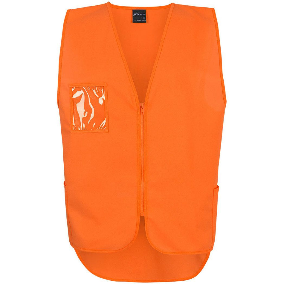JB's Wear Hi Vis Zip Drop Tail Safety Vest (6HVSW)