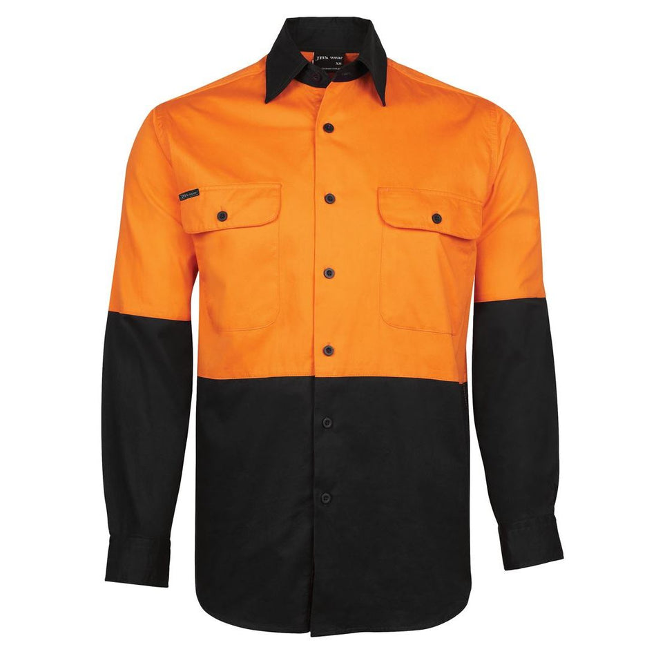 JB's Hi Vis Long Sleeve 150GSM Work Shirt (6HWSL) - Ace Workwear