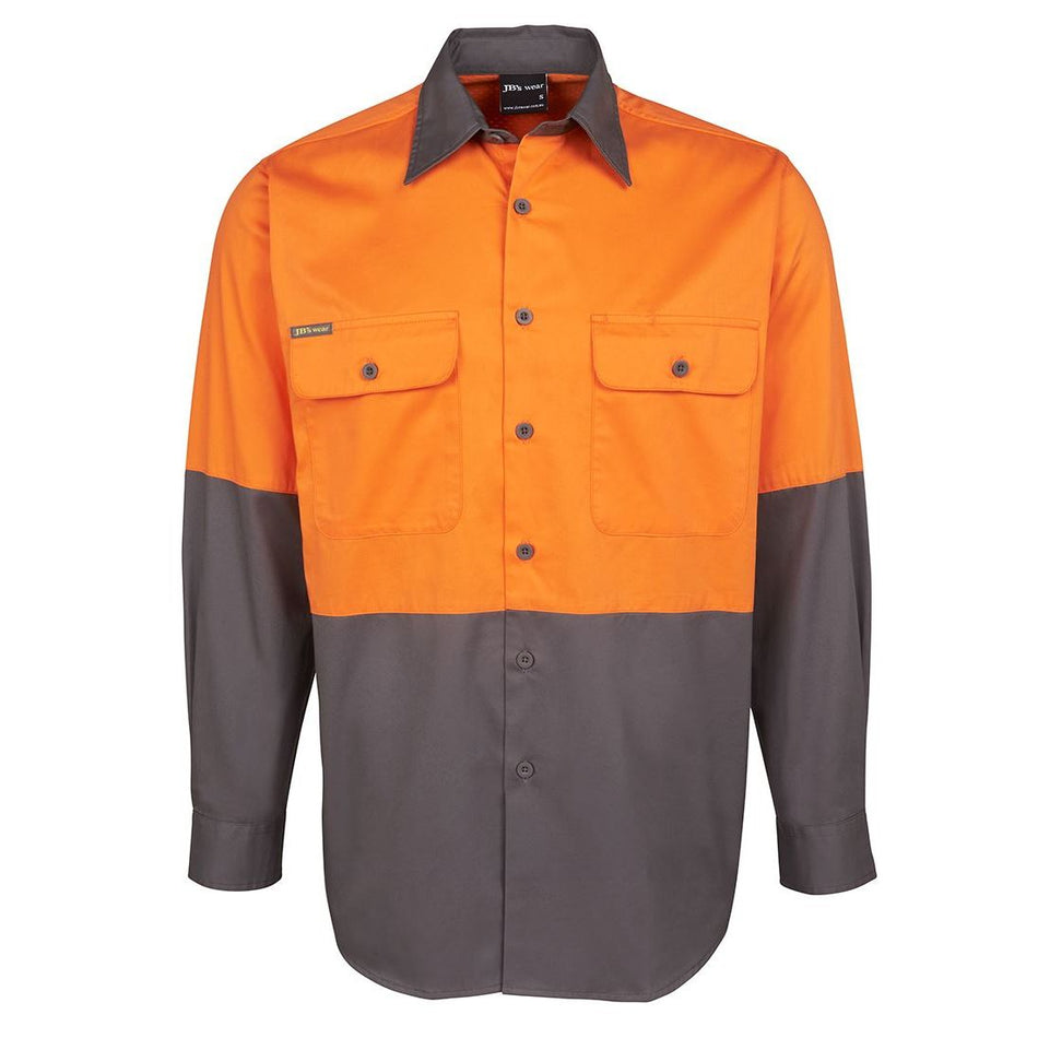 JB's Hi Vis Long Sleeve 150GSM Work Shirt (6HWSL) - Ace Workwear