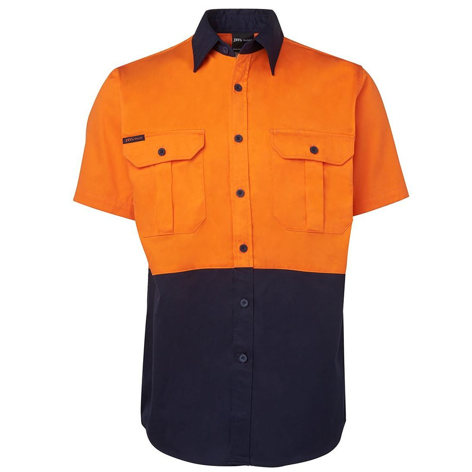 JB's HI Vis Short Sleeve 190GSM Work Shirt (6HWS) - Ace Workwear