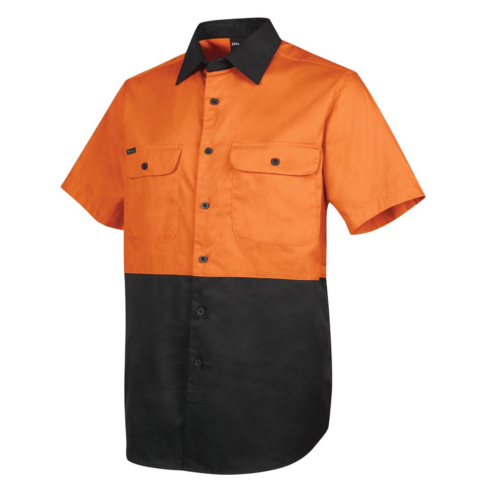 JB's Hi Vis Short Sleeve 150GSM Work Shirt (6HWSS) - Ace Workwear