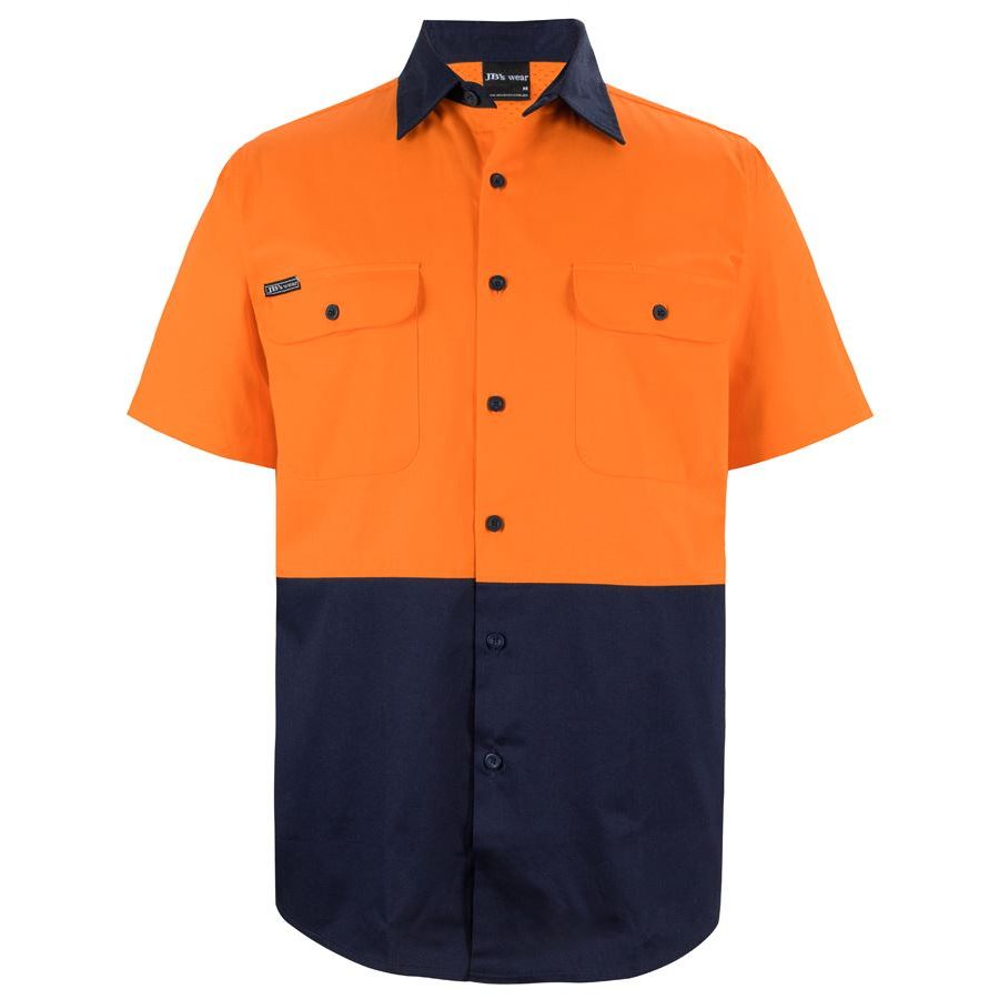 JB's Hi Vis Short Sleeve 150GSM Work Shirt (6HWSS) - Ace Workwear