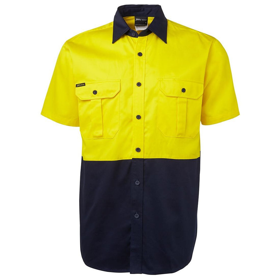 JB's HI Vis Short Sleeve 190GSM Work Shirt (6HWS) - Ace Workwear