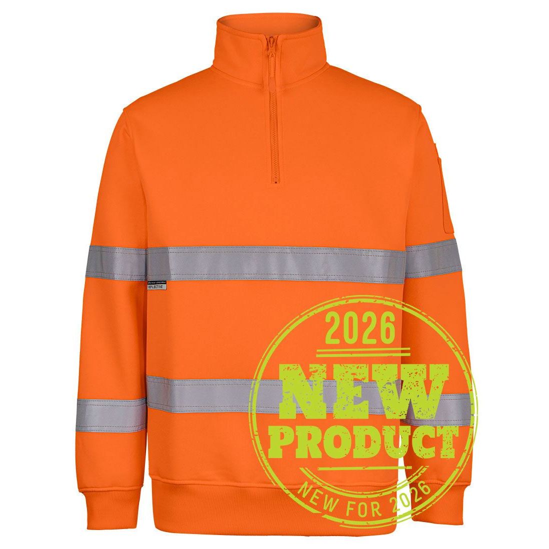 JB's Hi Vis Half (1/2) Zip Day & Night Fleecy Sweat (6HZFS) - Ace Workwear