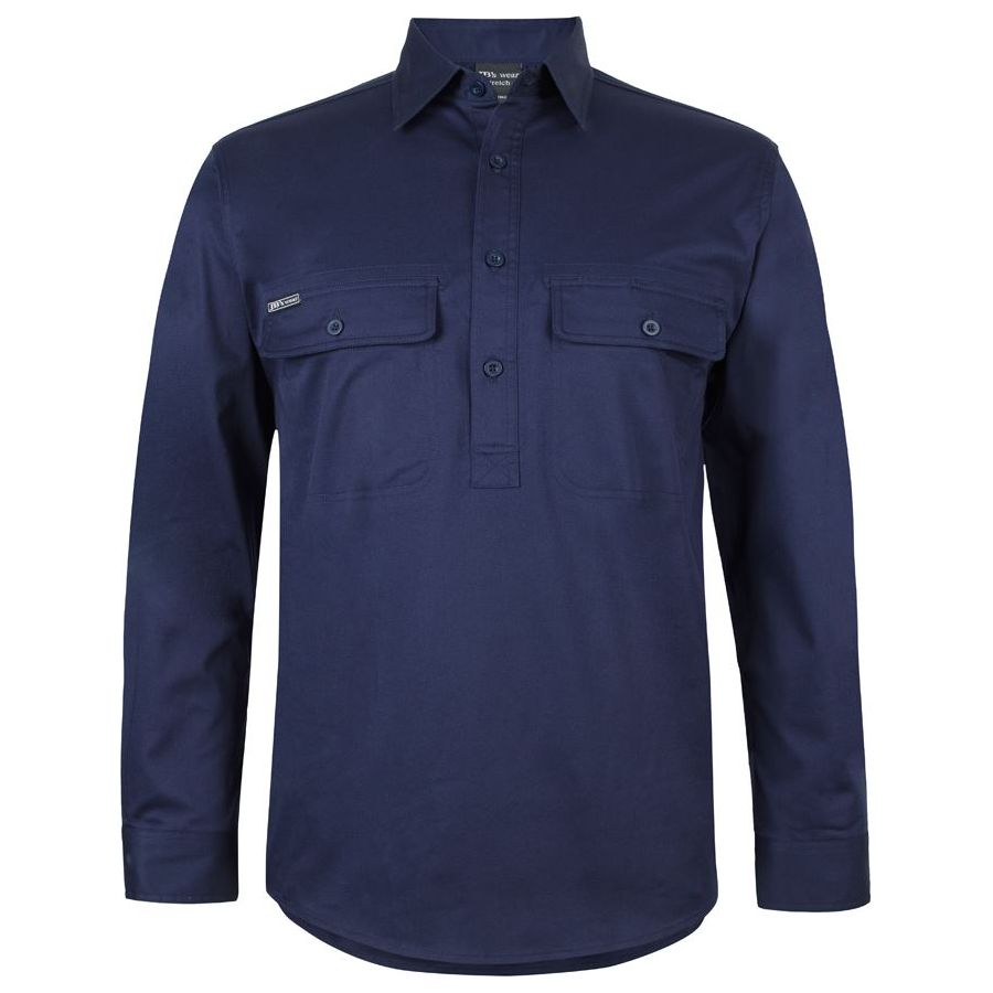 JB's L/S Stretch Close Front Work Shirt (6WLCS) - Ace Workwear