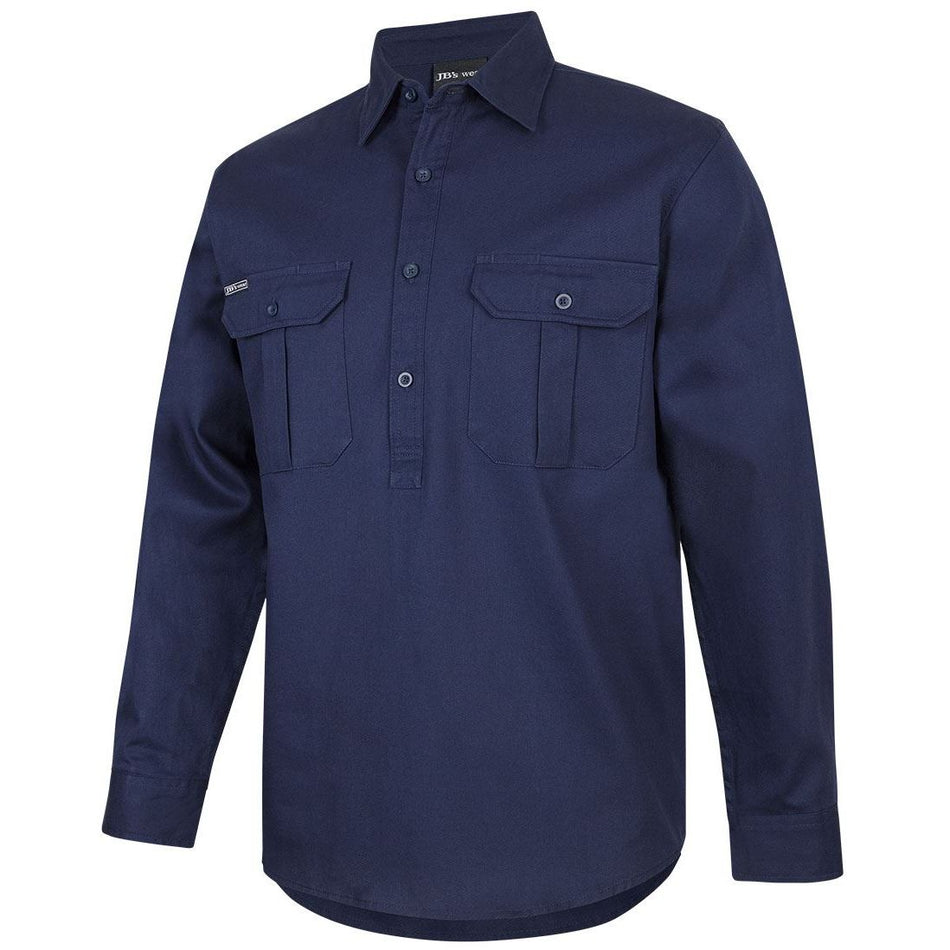JB's Close Front Long Sleeve 190GSM Work Shirt (6WSCF) - Ace Workwear