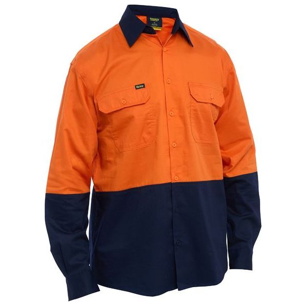 Bisley Hi Vis Cool Lightweight Drill Shirt With Mesh Ventilation (BS6695) - Ace Workwear