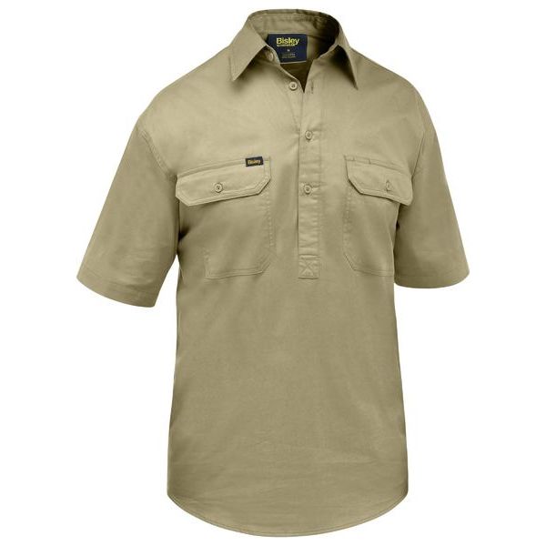 Bisley Closed Front Cool Lightweight Short Sleeve Shirt (BSC1820) - Ace Workwear