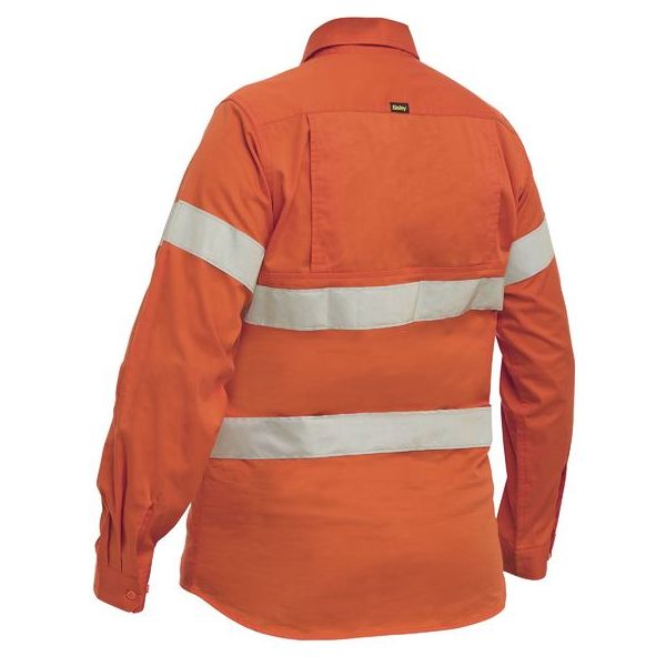 Bisley Women's Taped Hi Vis Cool Lightweight Closed Front Shirt (BLC6897T) - Ace Workwear
