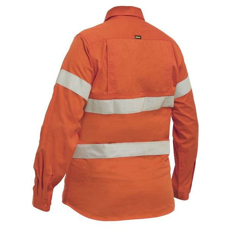 Bisley Women's Taped Hi Vis Cool Lightweight Closed Front Shirt (BLC6897T) - Ace Workwear