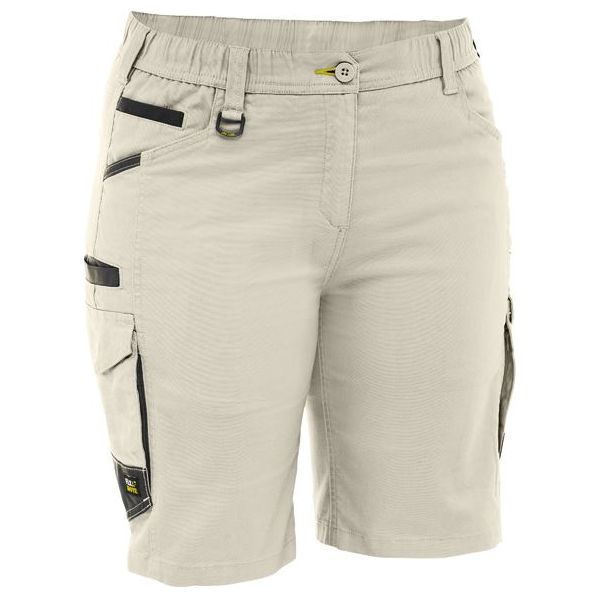 Bisley Women's Flx & Move Elastic Waist Stretch Cotton Canvas Cargo Short (BSHL1338) - Ace Workwear