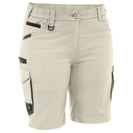 Bisley Women's Flx & Move Elastic Waist Stretch Cotton Canvas Cargo Short (BSHL1338) - Ace Workwear