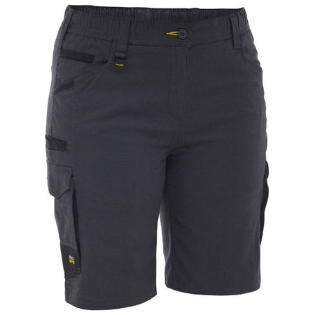 Bisley Women's Flx & Move Elastic Waist Stretch Cotton Canvas Cargo Short (BSHL1338) - Ace Workwear