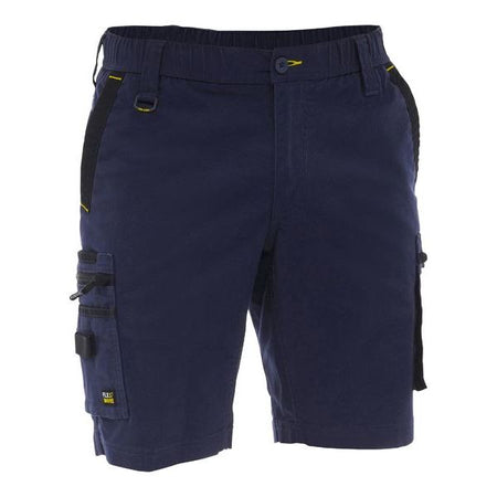 Bisley Flx & Move Elastic Waist Stretch Cotton Canvas Cargo Short (BSHC1338) - Ace Workwear