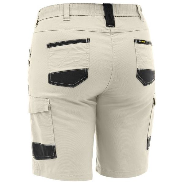 Bisley Women's Flx & Move Elastic Waist Stretch Cotton Canvas Cargo Short (BSHL1338) - Ace Workwear