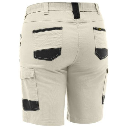 Bisley Women's Flx & Move Elastic Waist Stretch Cotton Canvas Cargo Short (BSHL1338) - Ace Workwear