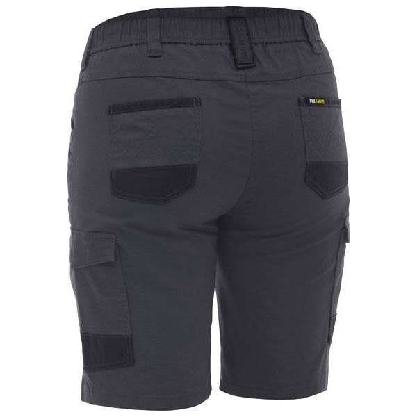 Bisley Women's Flx & Move Elastic Waist Stretch Cotton Canvas Cargo Short (BSHL1338) - Ace Workwear