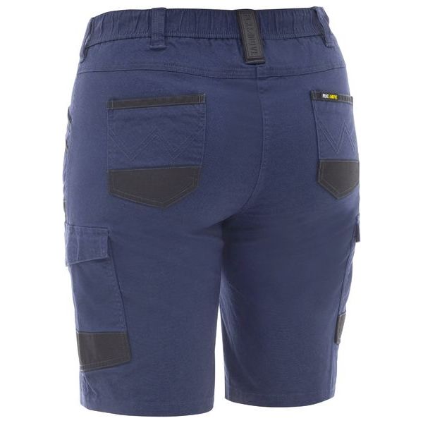 Bisley Women's Flx & Move Elastic Waist Stretch Cotton Canvas Cargo Short (BSHL1338) - Ace Workwear