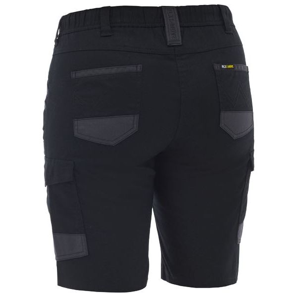 Bisley Women's Flx & Move Elastic Waist Stretch Cotton Canvas Cargo Short (BSHL1338) - Ace Workwear