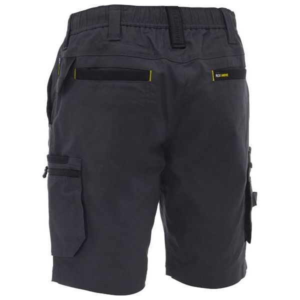 Bisley Flx & Move Elastic Waist Stretch Cotton Canvas Cargo Short (BSHC1338) - Ace Workwear