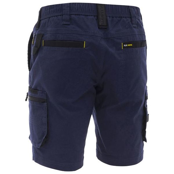 Bisley Flx & Move Elastic Waist Stretch Cotton Canvas Cargo Short (BSHC1338) - Ace Workwear