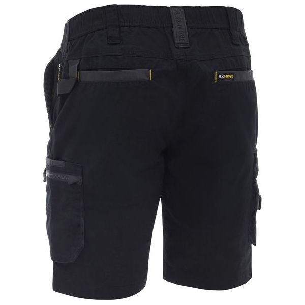 Bisley Flx & Move Elastic Waist Stretch Cotton Canvas Cargo Short (BSHC1338) - Ace Workwear