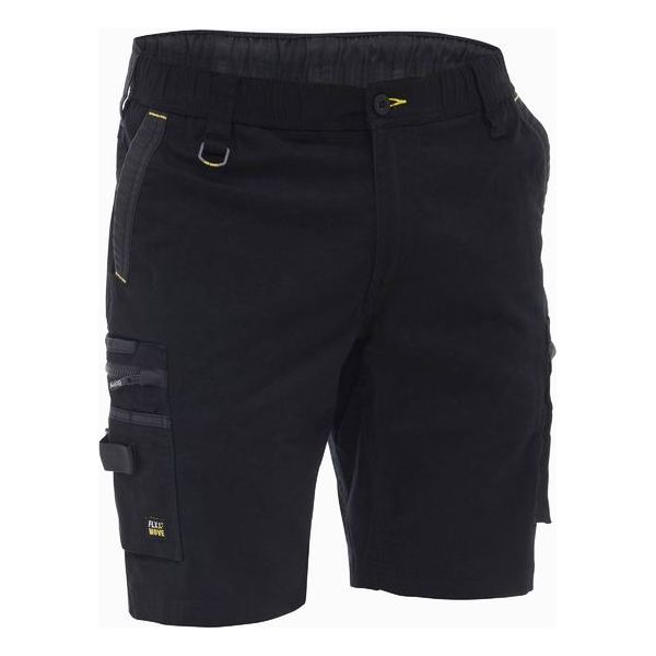 Bisley Flx & Move Elastic Waist Stretch Cotton Canvas Cargo Short (BSHC1338) - Ace Workwear