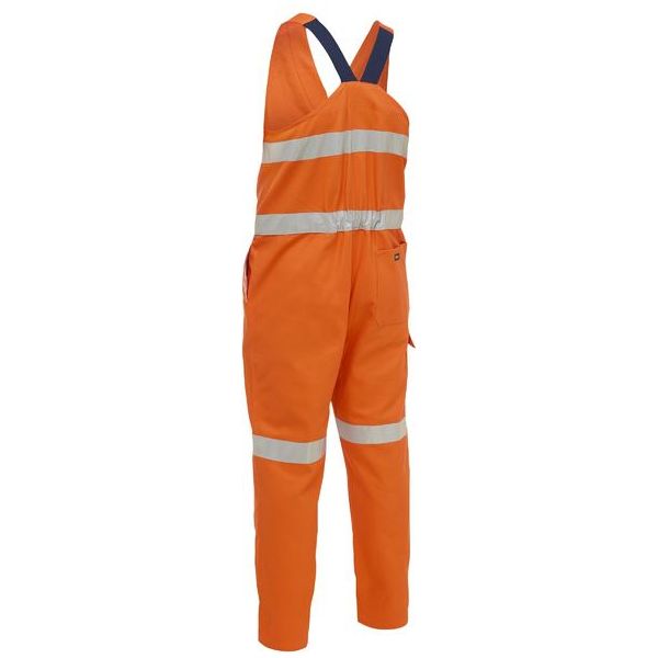 Bisley Taped Hi Vis Action Back Overall With Metal Press Stud Closure (BAB0355T) - Ace Workwear