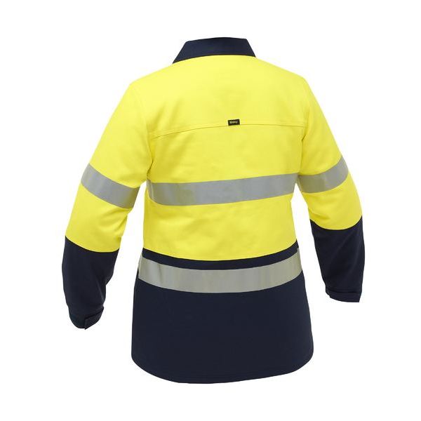 Bisley Women's Taped Hi Vis Drill Jacket With Cotton Quilted Lining (BKL6710T) - Ace Workwear