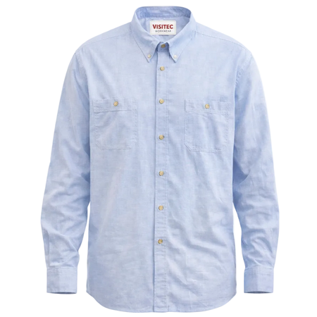 Visitec Long Sleeve Chambray Shirt (MSCHN-B) (Clearance) - Ace Workwear