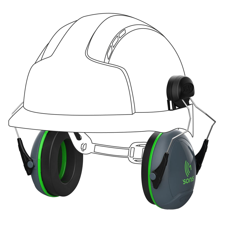 JSP Sonis1 Cap Attach Earmuffs Class 5 - 28db (AEB010-0CY-8AN) - Ace Workwear