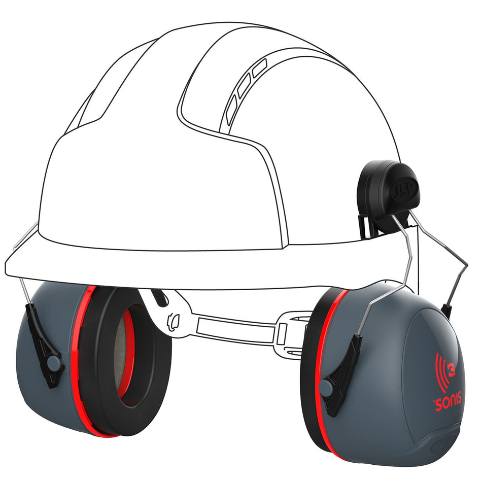 JSP Sonis3 Cap Attatch Earmuffs Class 5 - 34DB (AEB040-0C1-AAN) - Ace Workwear