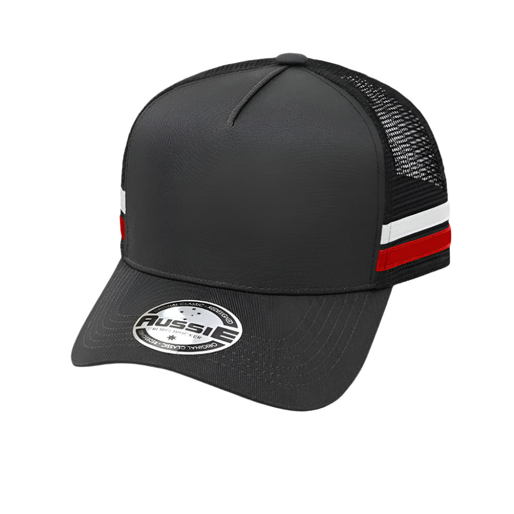 A-Frame Striped Trucker Cap - Pack of 25 (AH456) - Ace Workwear