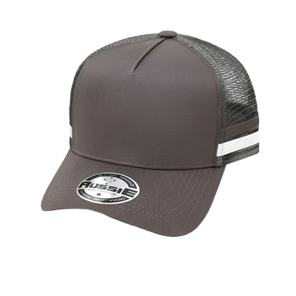 A-Frame Striped Trucker Cap - Pack of 25 (AH456) - Ace Workwear