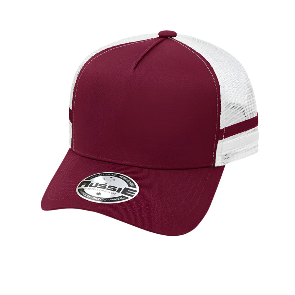 A-Frame Striped Trucker Cap - Pack of 25 (AH456) - Ace Workwear