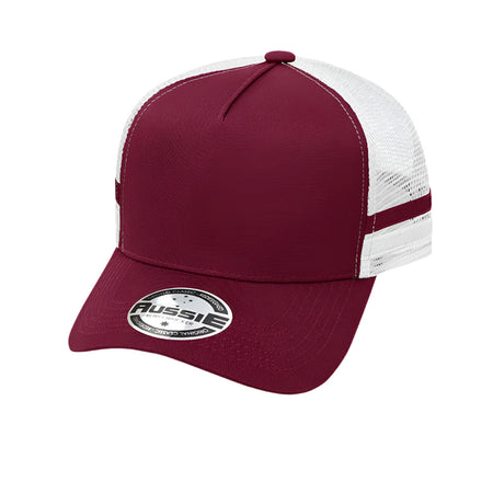 A-Frame Striped Trucker Cap - Pack of 25 (AH456) - Ace Workwear