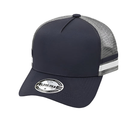 A-Frame Striped Trucker Cap - Pack of 25 (AH456) - Ace Workwear