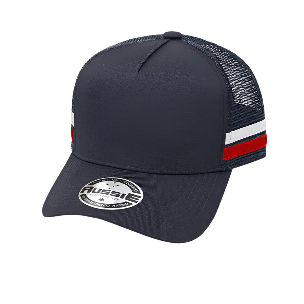 A-Frame Striped Trucker Cap - Pack of 25 (AH456) - Ace Workwear