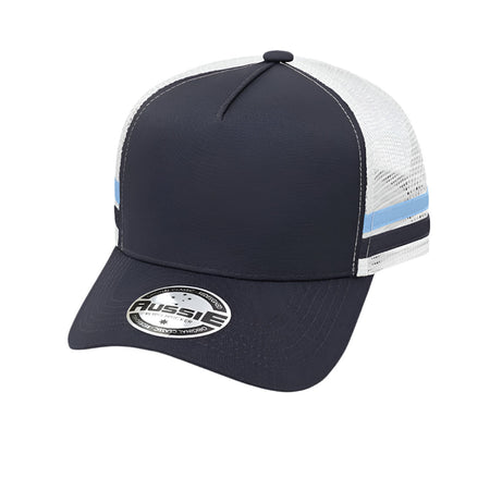 A-Frame Striped Trucker Cap - Pack of 25 (AH456) - Ace Workwear