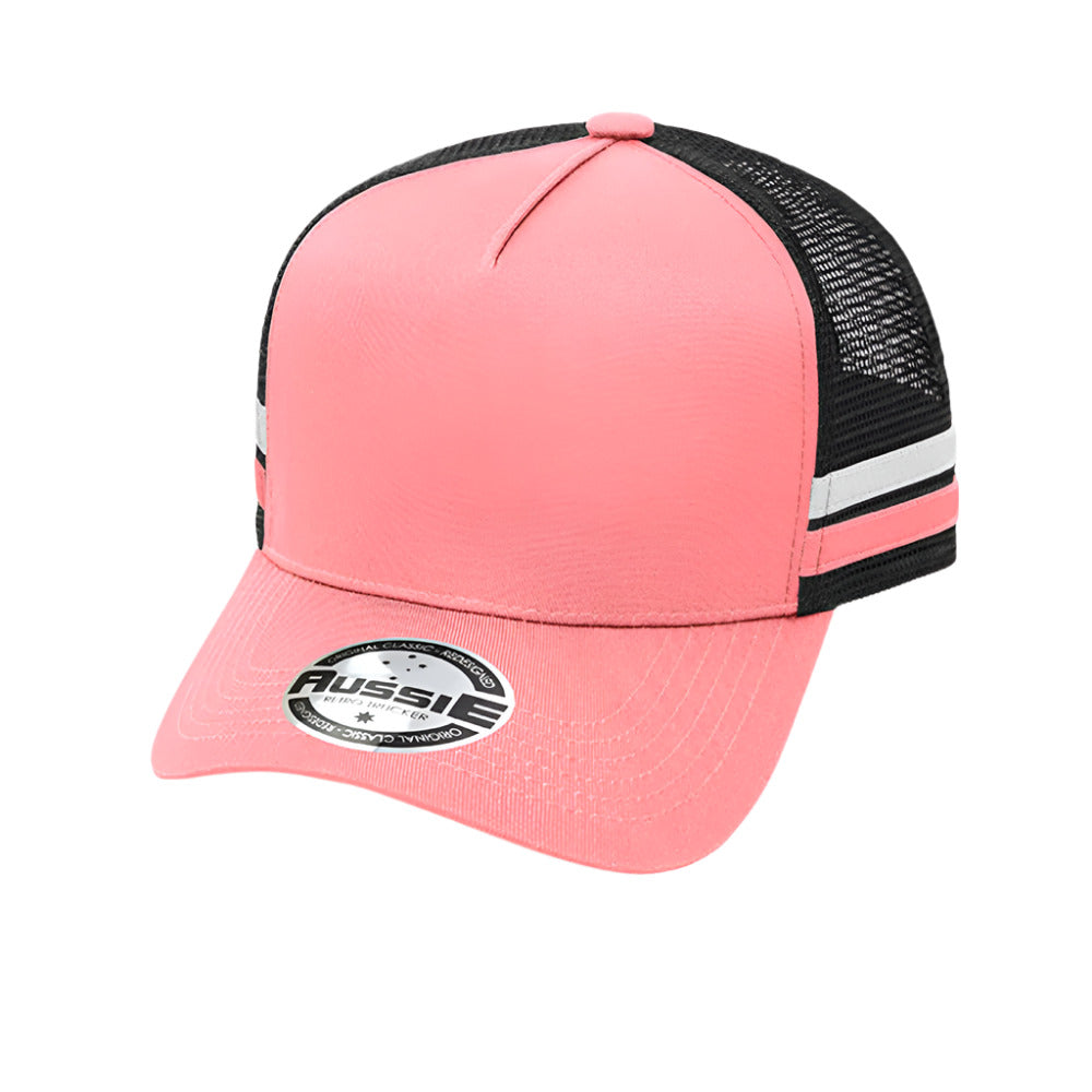 A-Frame Striped Trucker Cap - Pack of 25 (AH456) - Ace Workwear