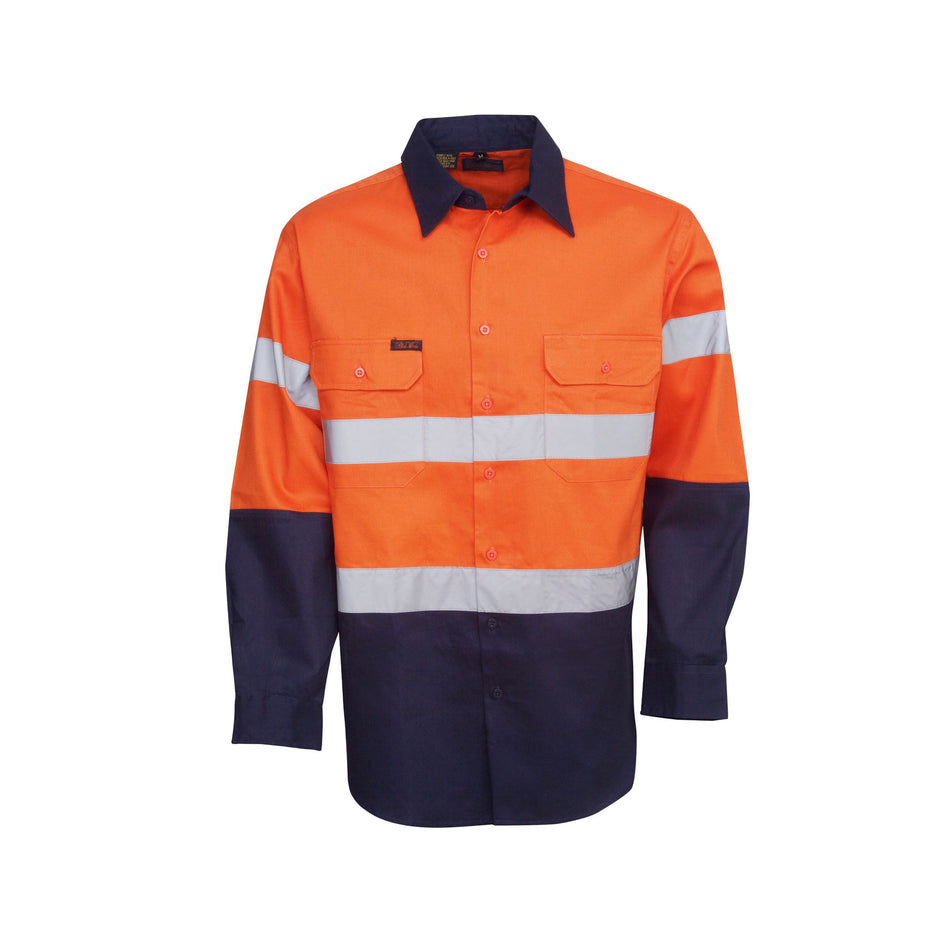 Bluewhale Hi Vis Cotton Drill Shirt With Tape (C93)